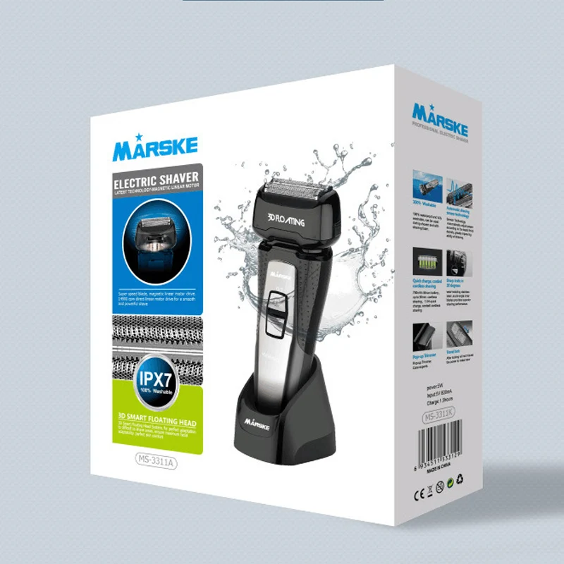 Перезаряжаемая электронная 3d бритва для мужчин триммеры с плавающей головкой