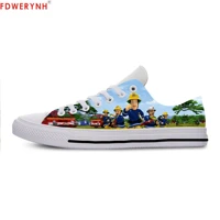 mens casual shoes cartoon cute funny firesam lace up canvas strap ladies casual man shoes comfortable