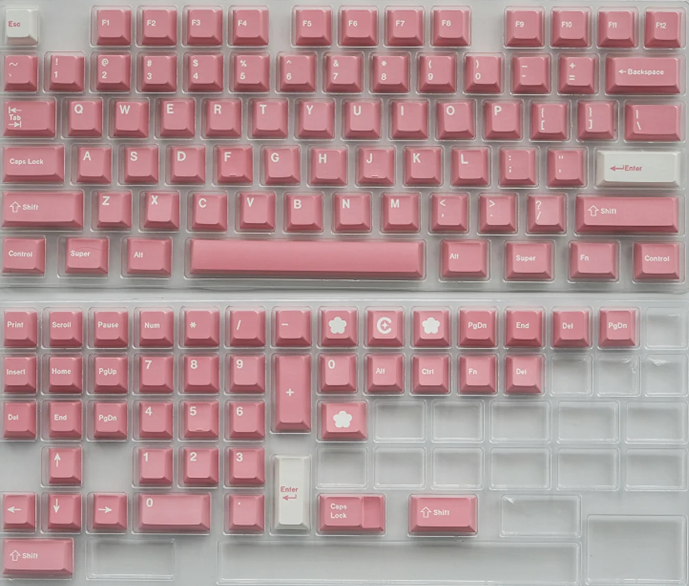 Momo Yume Grey Pink Keycaps For Cherry Mx Gateron Kailh Box TTC Switch Mechanical Keyboard Profile Shading PBT Key Cap | Компьютеры и
