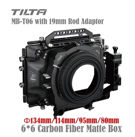 

Tilta MB-T04 Cine 4*5.65 Carbon Fiber Matte box with 15mm/19mm rod adaptor for Scarlet Epic Sony FS700 F55 FS7 camera
