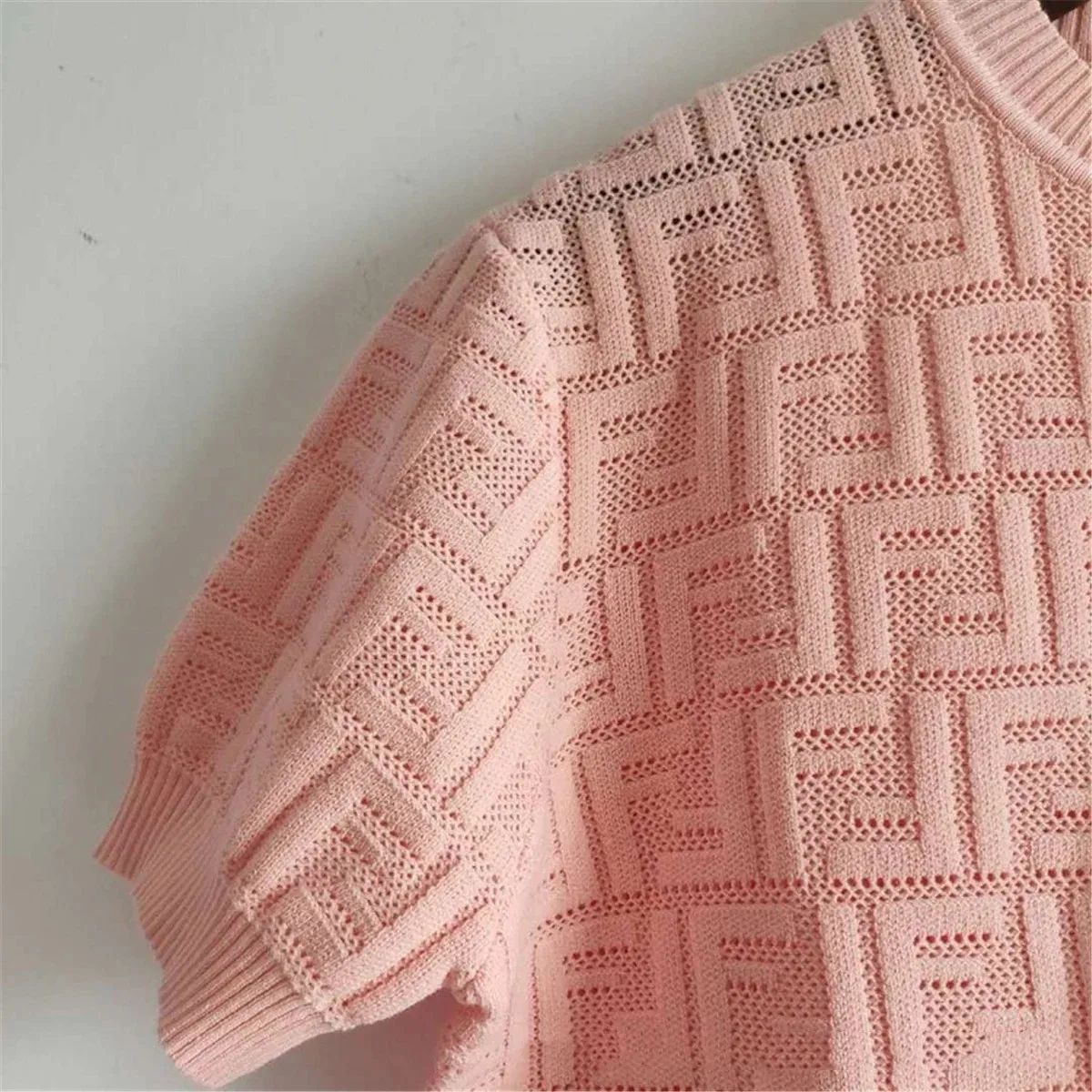 

New season 2021 spring and summer new high quality cartoon letter short sleeve women's mango hollow T-shirt