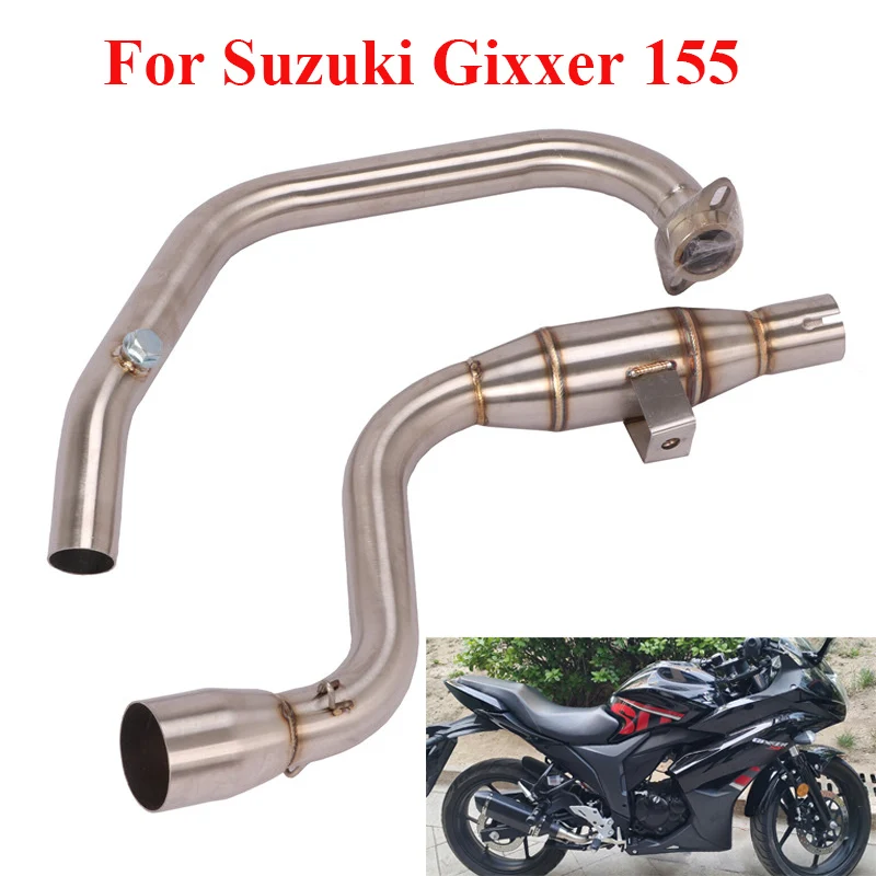 

For Suzuki Gixxer 155 SF155 Motorcycle Exhaust System Link Pipe Header Front Connect Tube Stainless Steel Pipe Gixxer155 Scooter