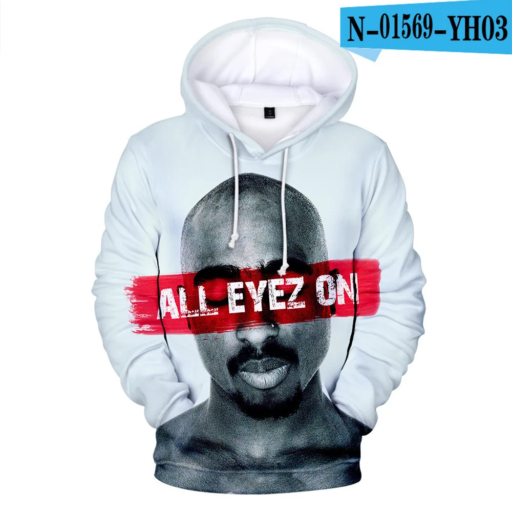 3D принт хип хоп мужчины рэп 2PAC толстовки уличная Толстовка толстовки для женщин мужчин с длинным рукавом кофта с капюшоном пальто - Цвет: N01569