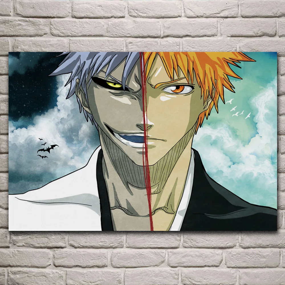 

Nordic Style Poster Canvas Painting Wall Art Printing Bleach Anime Boys Glowing Eyes Modular Pictures For Living Room Home Decor