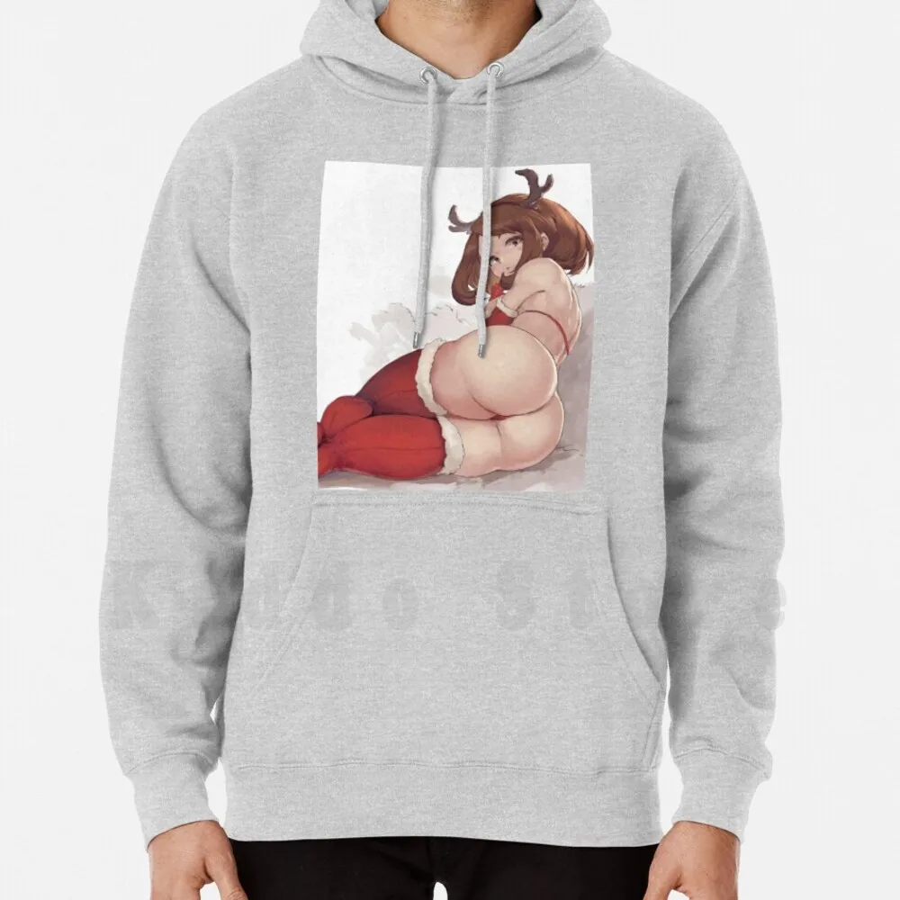 

Рождественская Толстовка Ochako с длинным рукавом, Аниме Манга вайфу Weeb, японская кавайная эстетика Boku No