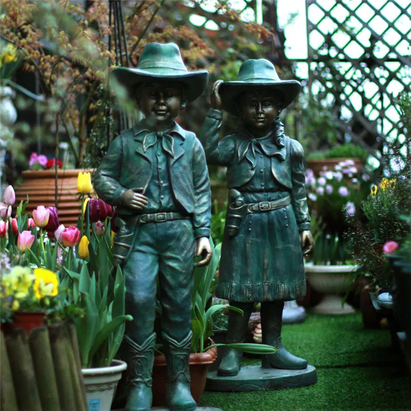 Статуэтка в американском стиле искусство мальчиков и девочек скульптура