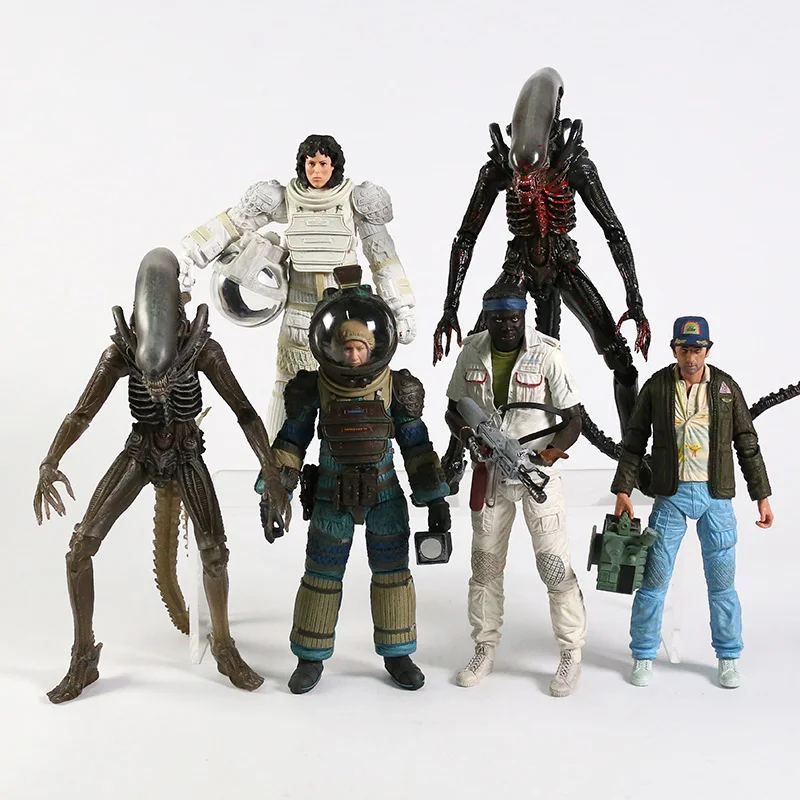 

NECA ALIENS 40th Anniversary The Alien Giger Bloody Big Chap Lambert Riplay Parker Brett Ash Kane Action Figures Toys 3pcs/set