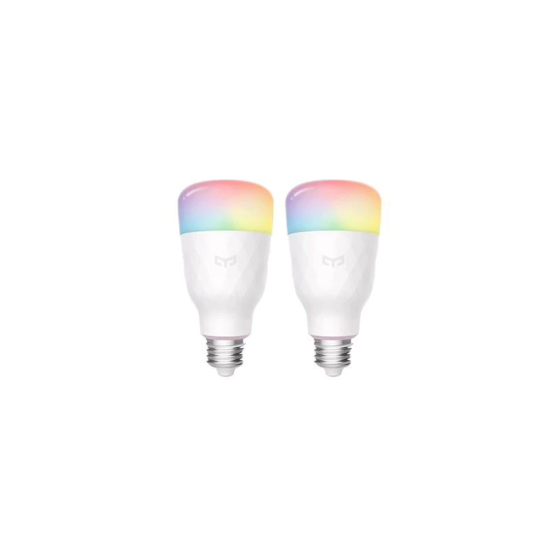 2 Pieces Новейший Xiao mi Yee светильник RGB светодиодный умная лампа 1S RGB E27 8,5 Вт 800 люменов умный WiFi светильник mi Home Apple Homekit пульт дистанционного управления - Цвет: 2 Pieces