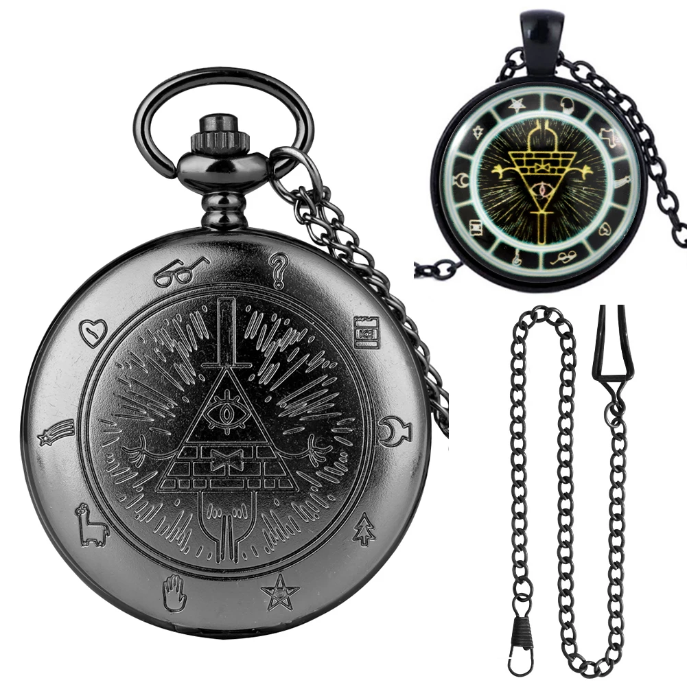Exquisite Quartz Pocket Watch Necklace Pendant Fob Clock Fashion High Grade Gifts Sets for Men Women