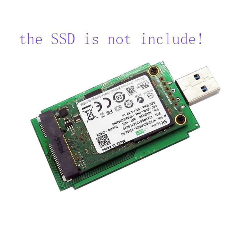 Корпус для мобильного жесткого диска 30x50 мм mSATA SSD Mini PCIe to USB3.0 переходник чехол на