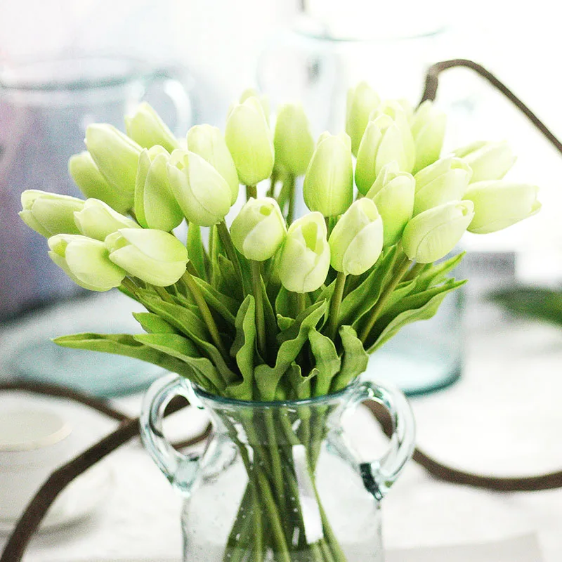 1 шт. материал тюльпан искусственный цветок Настоящее сенсорный Искусственные