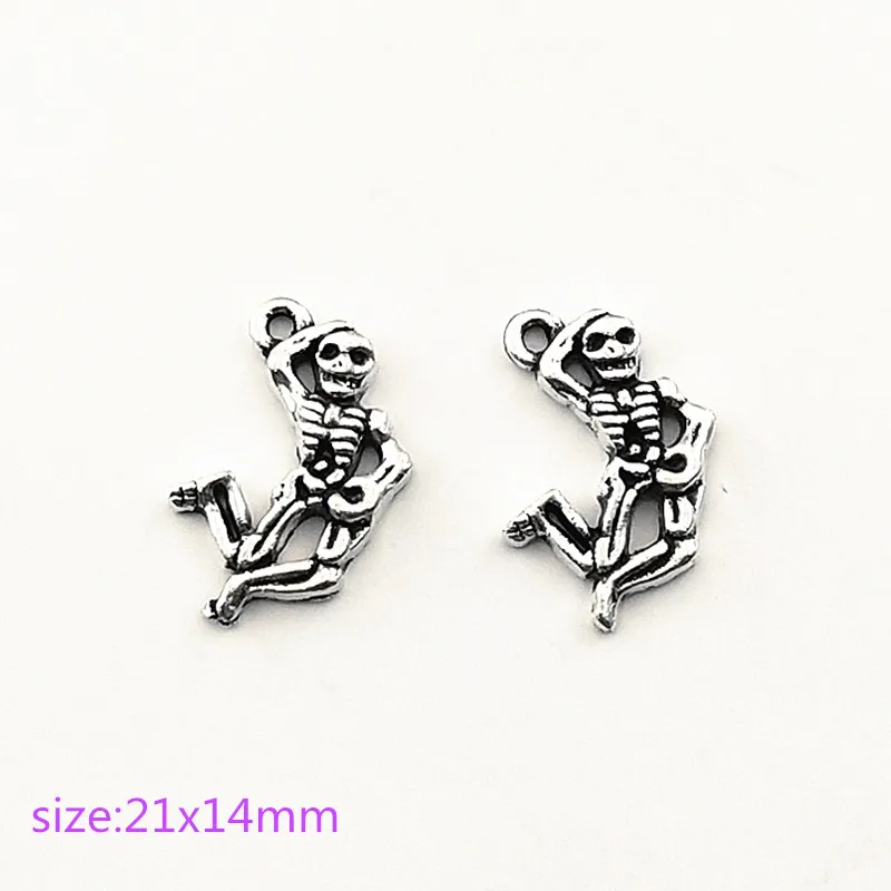 10 шт. подвески в виде черепа тибетские посеребренные кулоны антикварные