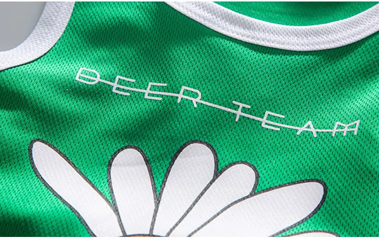 

Teen Clothes children Vest T-shirt set Boys sports Set summer baby girl T-shirt set basketball uniform for kids