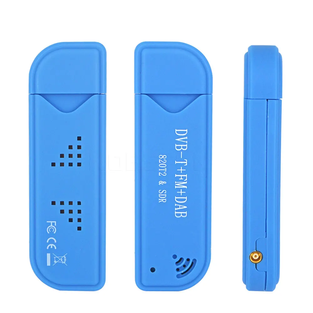 Синяя ТВ флешка USB 2 0 приемник тюнер DAB FM DVB T RTL2832U + R820T2 SDR RTL IR пульт дистанционного