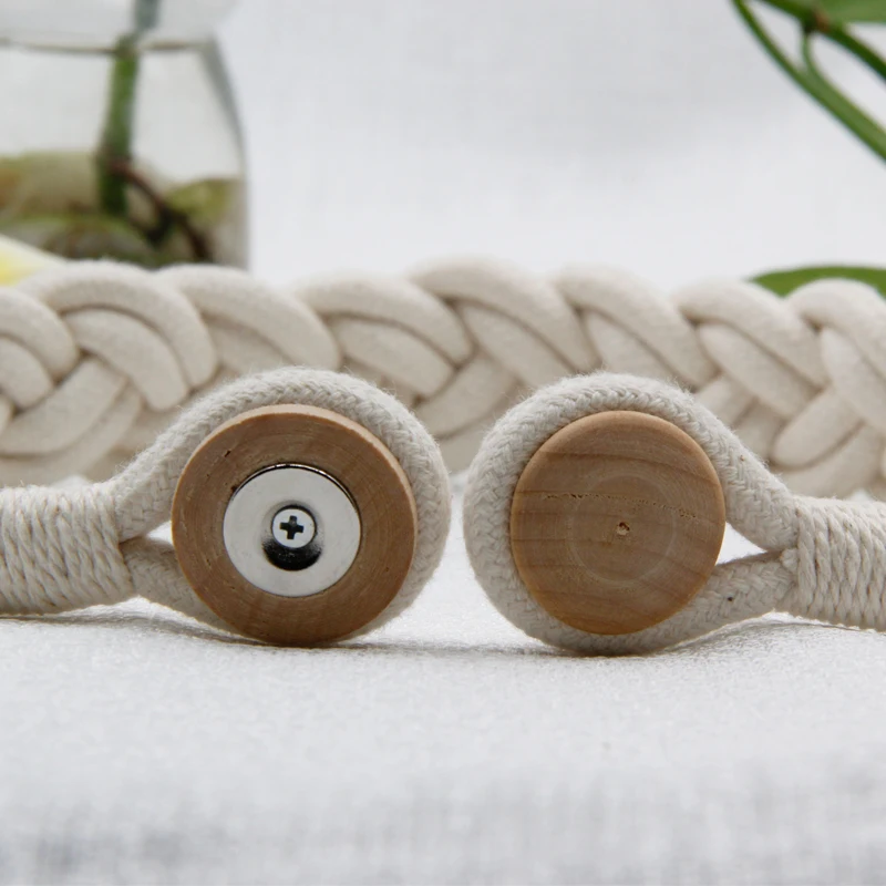 1 шт. ручной работы из тканого хлопкового полотна магнитные застежки для штор с
