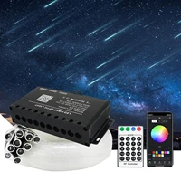 meteor effect light driver 5w shooting stars engine rf remote control pmma fiber optic cable led lighting for starry sky ceiling
