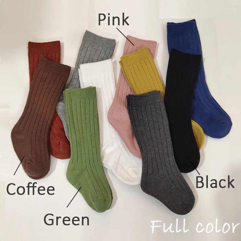 

0 to 5 Years Baby Girls Boys Uniform Knee High Socks Tube Ruffled Infants Toddlers Sock Children's Long Socks for Girls 2021 New