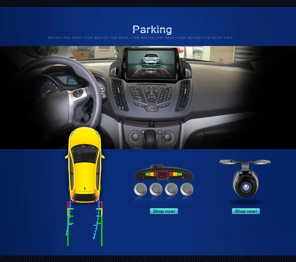 2 din Авторадио автомобиля стерео радио Android 9,0 для Ford Kuga Радио мультимедийный плеер с Wi-Fi Разделенный экран 2G ram 32G rom
