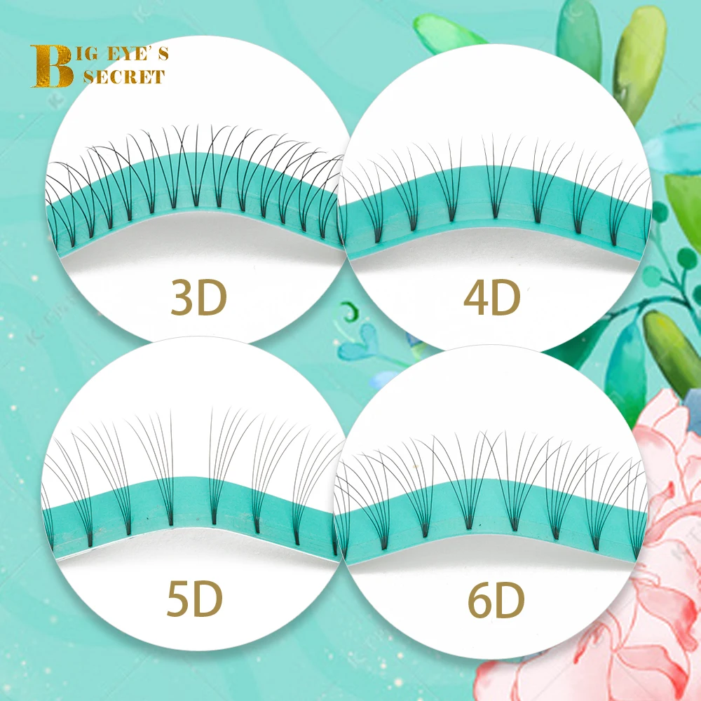 

Big eye's secret Volume Lashes 3D/4D/5D/6D Eyelash Extensions 100% Handmade Synthetic Hair Russian Volume Lashes Premade Fans