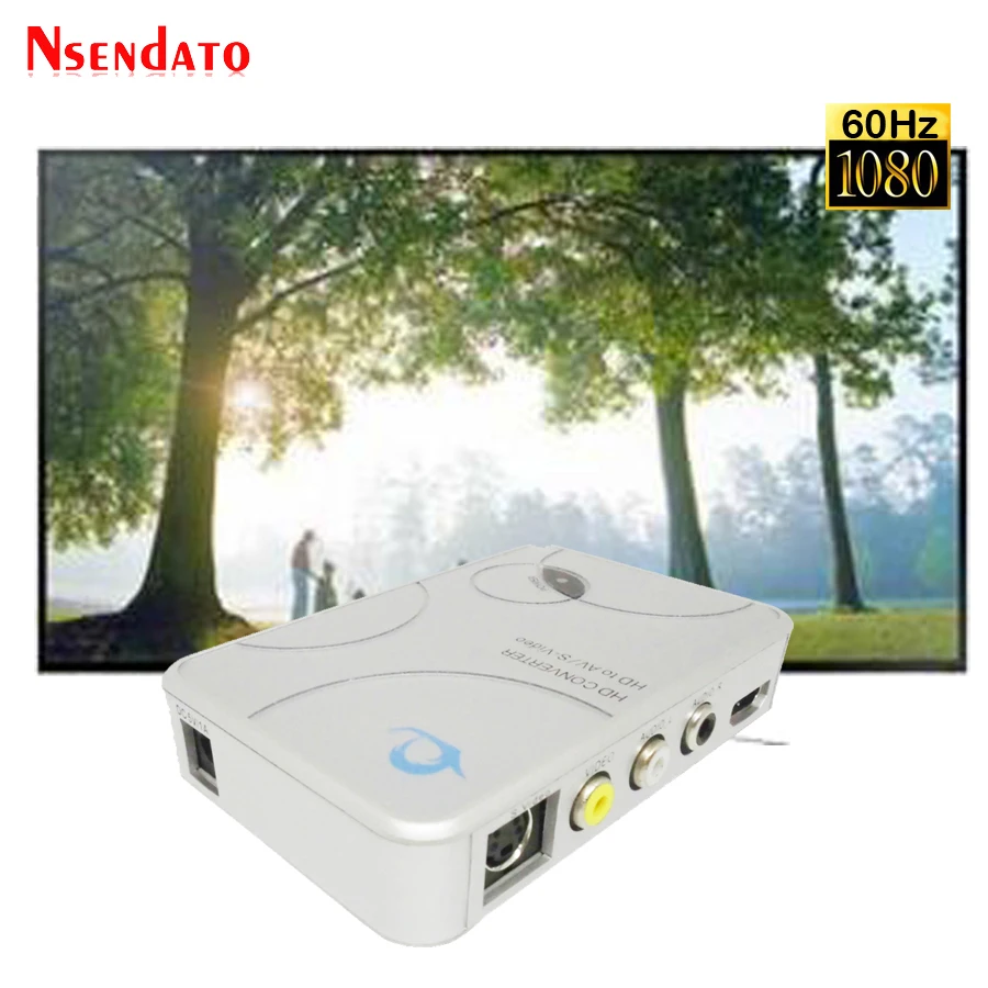 Convertidor de Audio y vídeo HD, adaptador de 1080P HD2AV, compatible con NTSC PAL CVBS para PS4, TV, Monitor, DVD