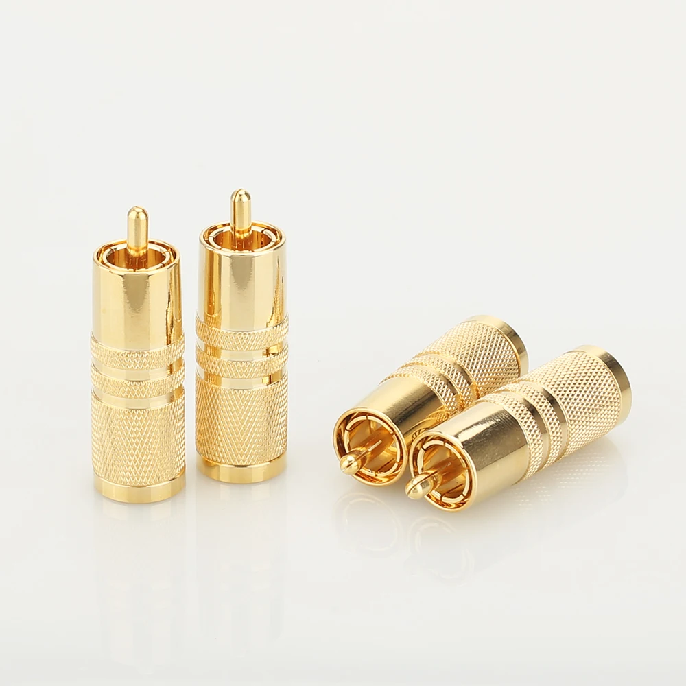 HIFI аудио 4 шт. Cardas RCA 24K позолоченный штекер GSMO RCA для Соединительный кабель RCA