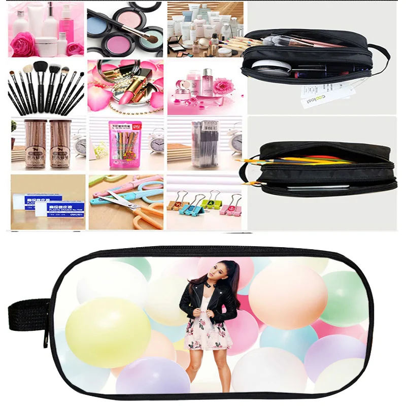 Чехол для косметики чехол карандашей Ариана Гранде коробка с 3d принтом двойная