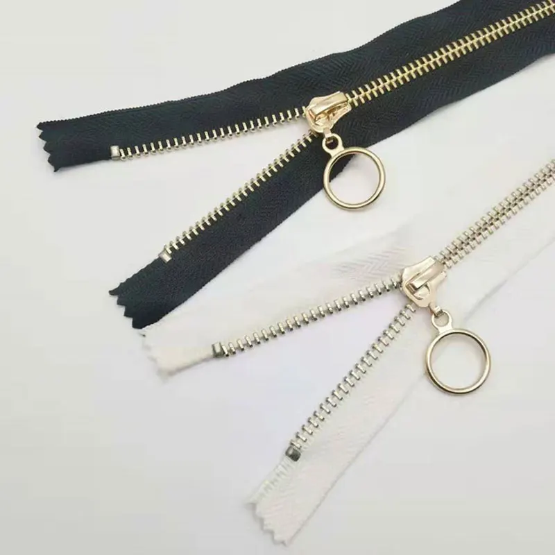

Close-End 1Pcs White Black Gold Metal Zipper For Sewing Zip Garment Accessories Crafts Bags Jeans Zippers DIY tools zipper