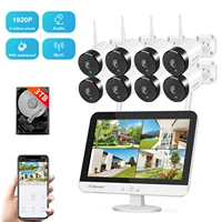 8ch 5mp hd wifi security ip camera nvr wireless surveillance system kit home audio record outdoor waterproof cctv cameras kit