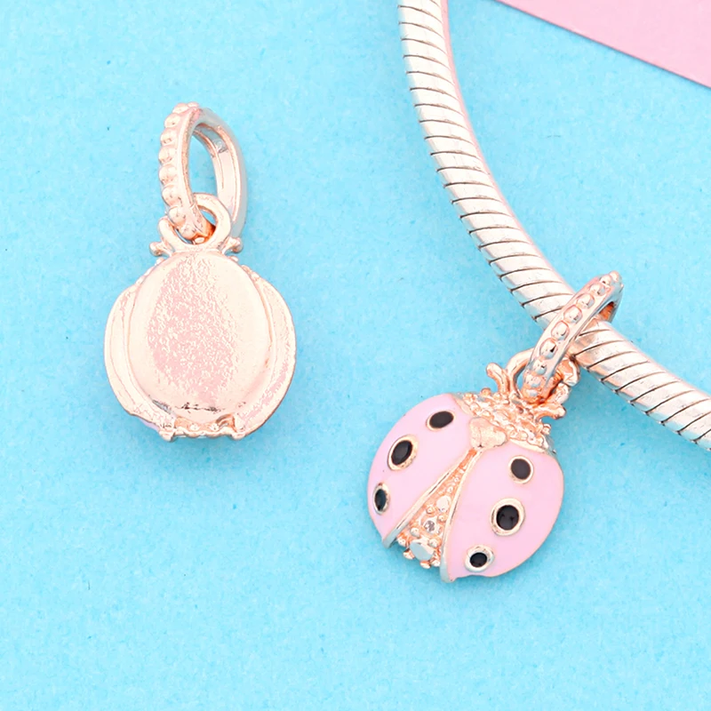 Классические Подвески в виде божьей коровки anomокей из розового золота подходят
