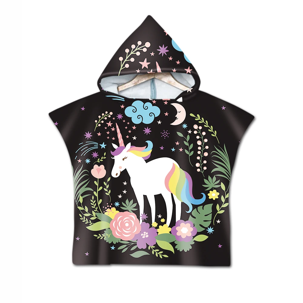 

Детское пляжное полотенце с капюшоном из микрофибры