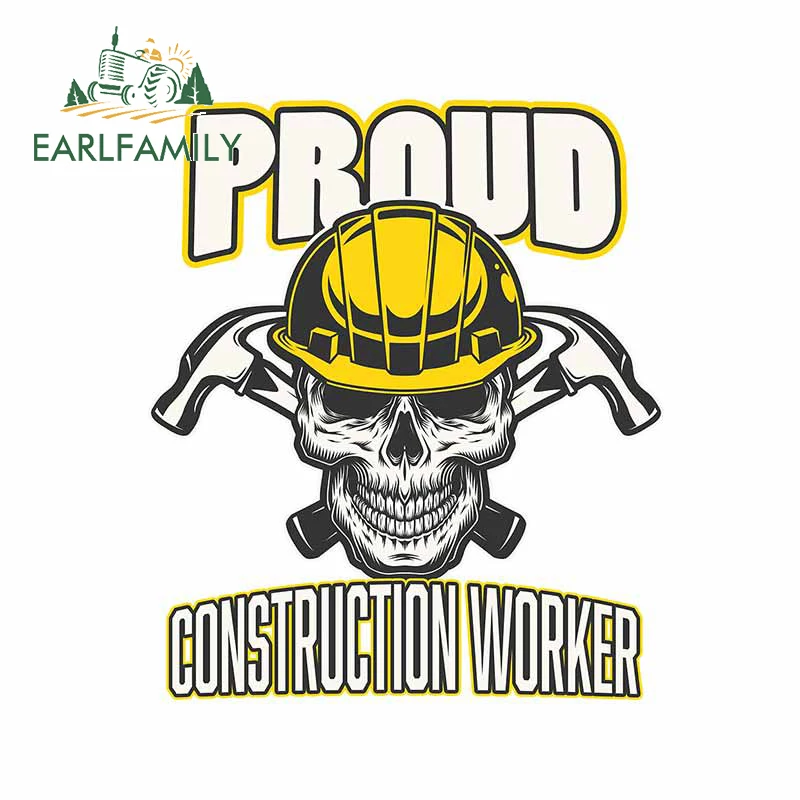 

Креативная личность EARLFAMILY, 13 см х 11,1 см, водостойкая наклейка на шлем для гордых строителей, наклейка на машину, мотоцикл