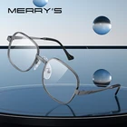 Мужские классические оправы для очков MERRYS, дизайнерские оправы для очков из титанового сплава, в квадратной оправе, с полными линзами, S8154