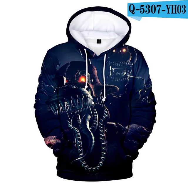3dwy-1098 Fnaf толстовки Толстовка Five Nights At Freddy's куртка пальто весна Harajuku мультфильм Медведь FNAF Толстовка Женские кофты Fnaf - Цвет: 3dwy-1098