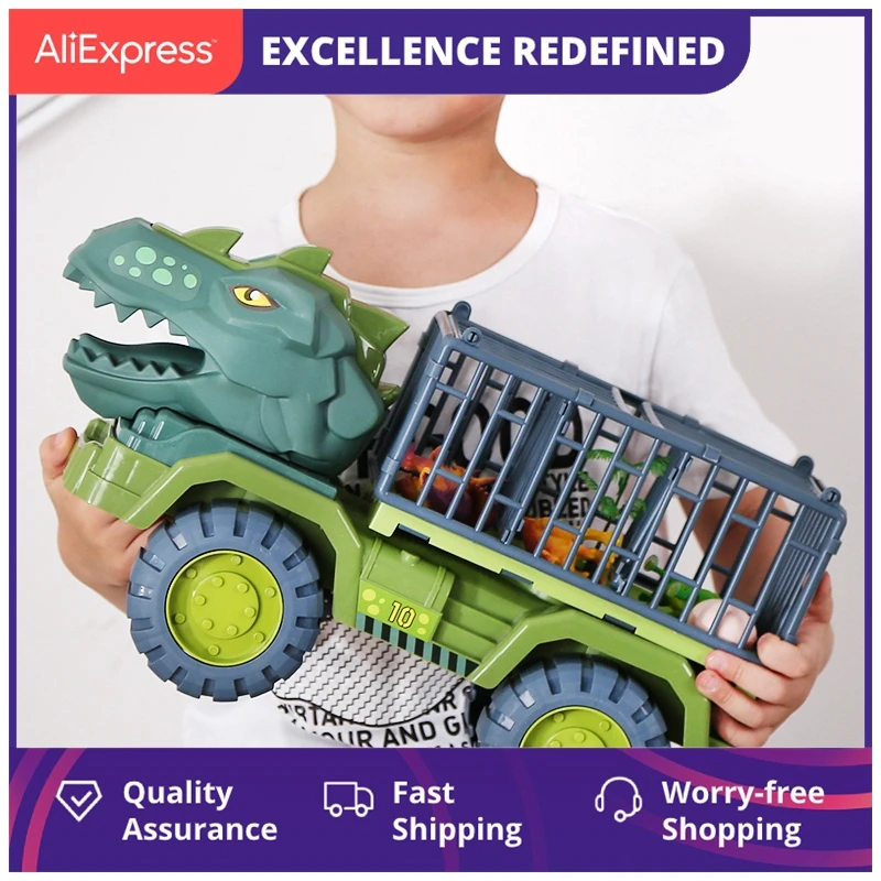 

Автомобильный игрушечный динозавр, транспортировочный автомобиль, грузовик, игрушечный автомобиль, игрушечный автомобиль с динозавром, по...