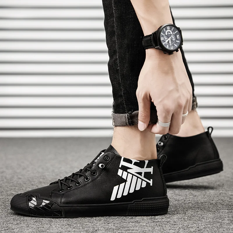 2021 Superstar Fashion Letter Black Print High top Sneakers Men Skateboard Shoes Seasons Comfort Sport Shoes Men zapatos hombre