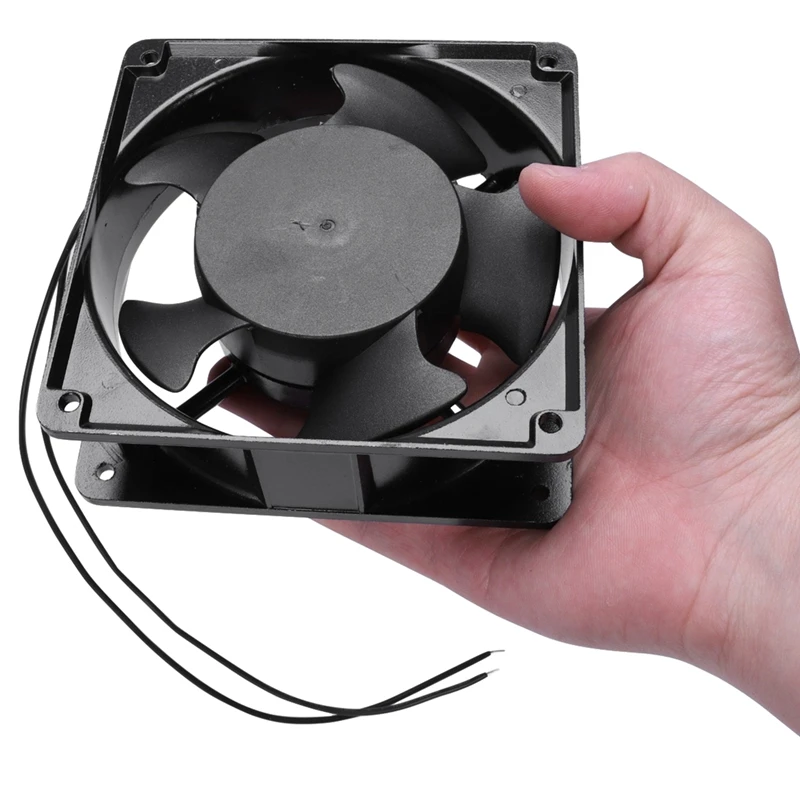 

120x120x38mm 5 Blades Metal Frame Axial Flow Cooling Fan AC 220/240V 0.14A 22W