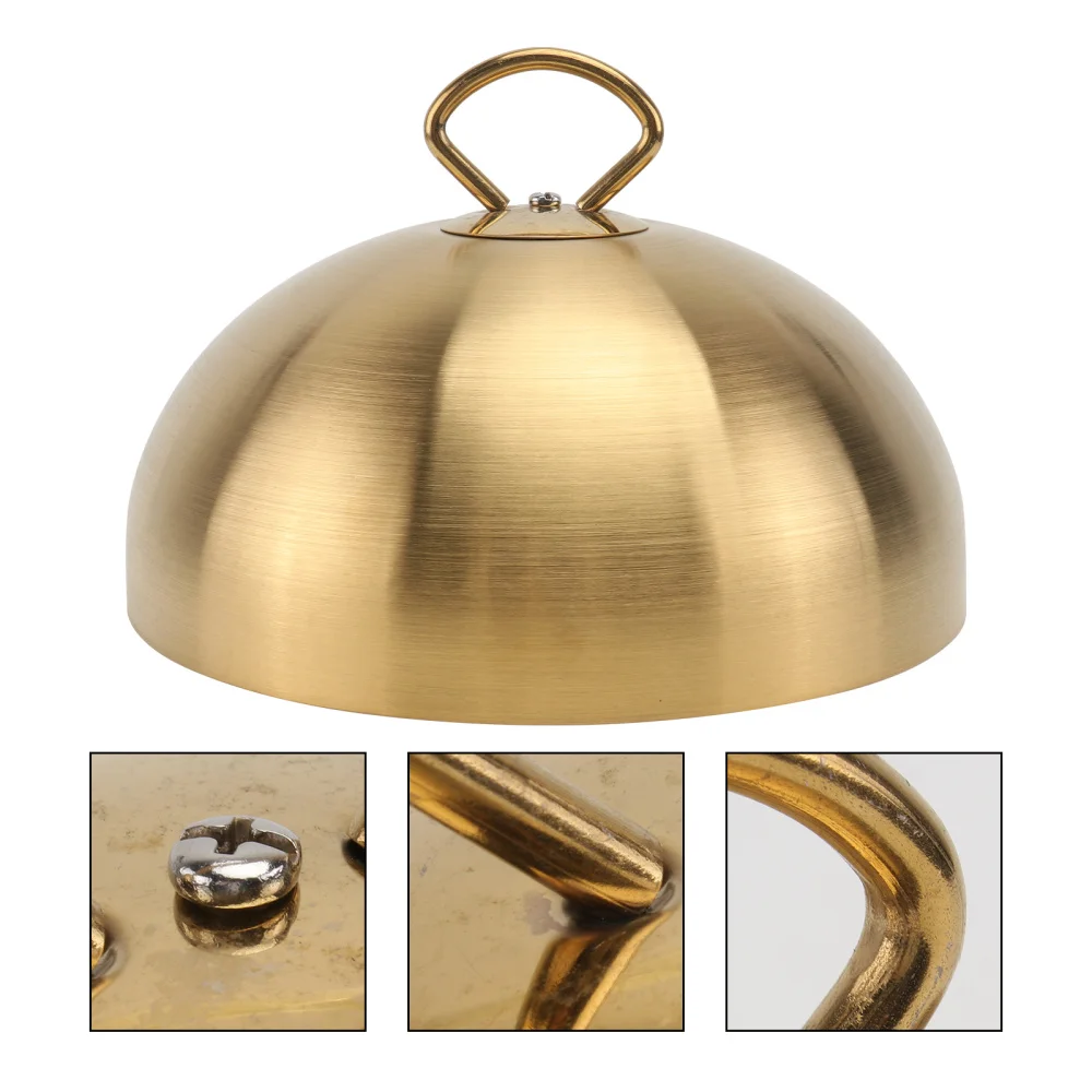 

1PC Stainless Steel Steak Cover Western Food Supply Shape Cover (Golden)