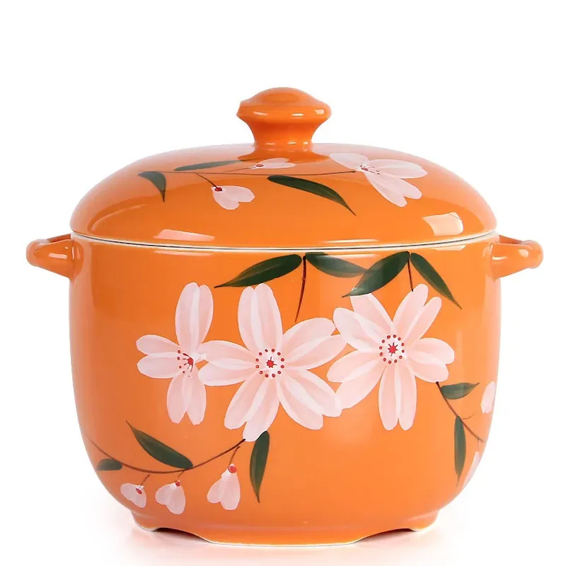 

Кастрюля керамическая для тушения птичьего гнезда ручной работы в японском стиле с крышкой, большая и маленькая десертная Тонизирующая суп...