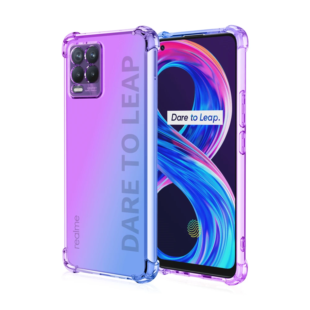 Цветной мягкий модный чехол TPU для OPPO A94 A93 A53 A52 A72 5G A73 4G Realme 8 Pro C20 C21 V11 Find X3 Телефонная сумка.