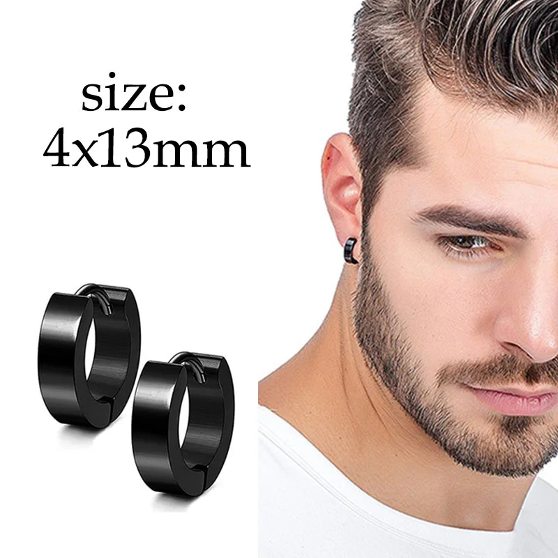 Style 6 1 пара, панк, черные, несколько стилей, нержавеющая/титановая сталь, серьги-гвоздики для мужчин и женщин, готический, уличный стиль, хип-хоп, серьги, ювелирные изделия - Metal Color: Style 6