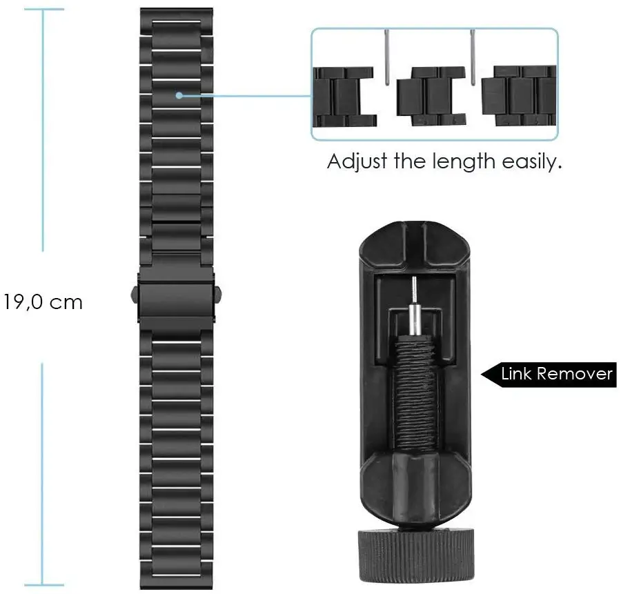 Для Garmin Vivoactive3 Band 20 мм металлический сменный ремешок для Garmin Vivoactive 3 Music/Forerunner 645