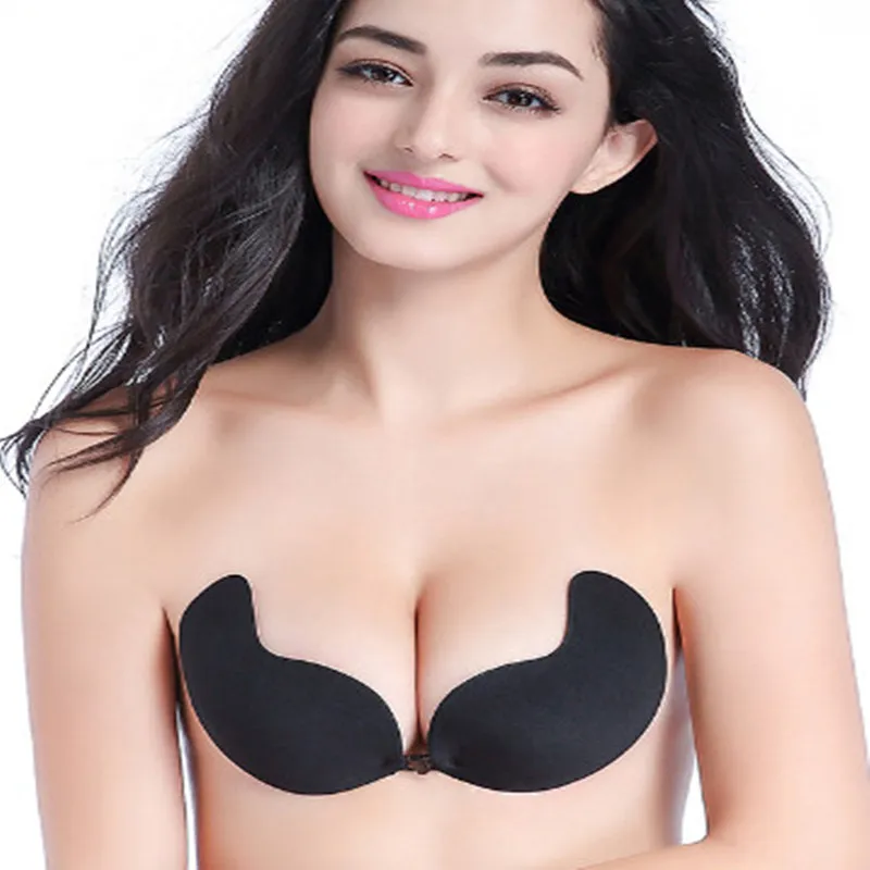 100 pcs Free&DropShipping Women Breathable Self Adhesive Push Up Bra Silicone Invisible Bra Cup A-D