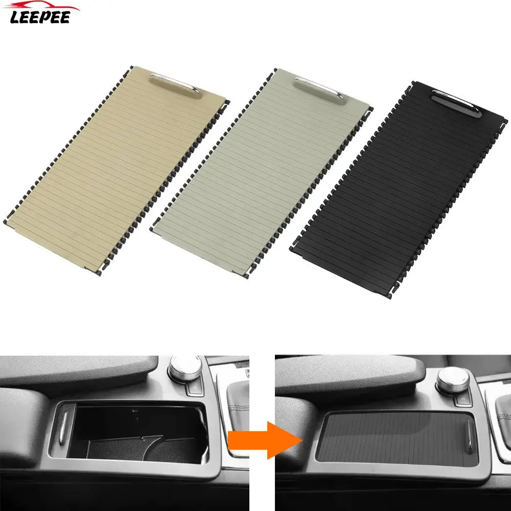 

Car Accessories Centre Console Roller Blind Cover for Mercedes Benz C E Class W204 W212 Cup Holder Plate Car Console Cover