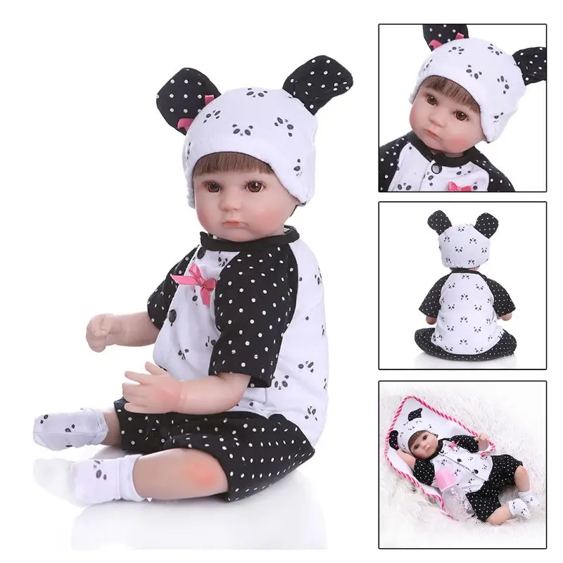 Кукла Reborn 40 см Реалистичная полностью мягкая силиконовая виниловая игрушка для
