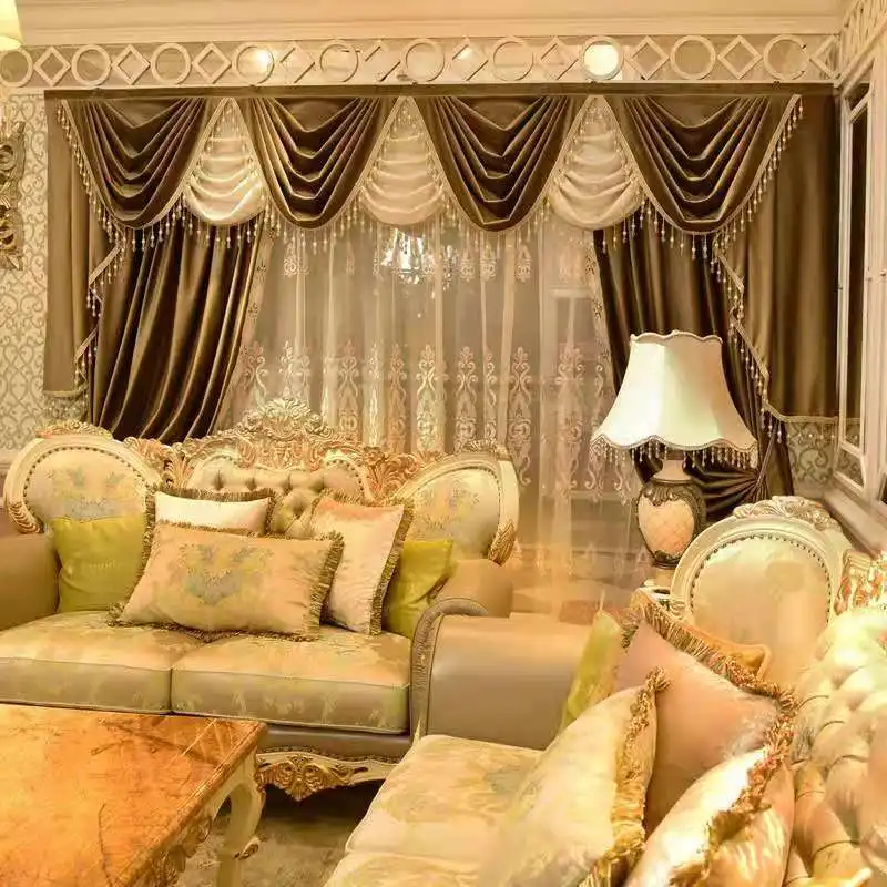 Шторы для гостиной роскошный дворец простой европейский стиль Лебедь шелк