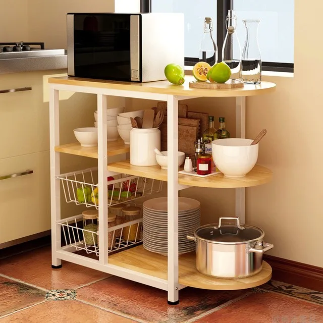 Kitchen shelf floor storage rack home multi-layer microwave oven seasoning multi-purpose | Дом и сад