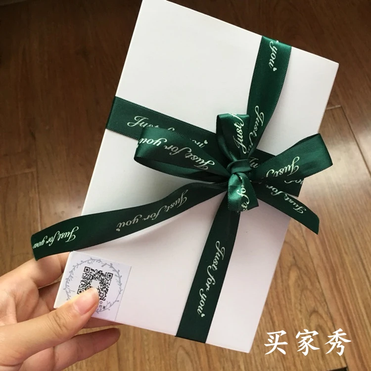 2-45meters 25mm Printed Just for youEnglish letter Satin Ribbon Gift Package Wedding Decoration Scrapbooking Craft supplies | Дом и сад