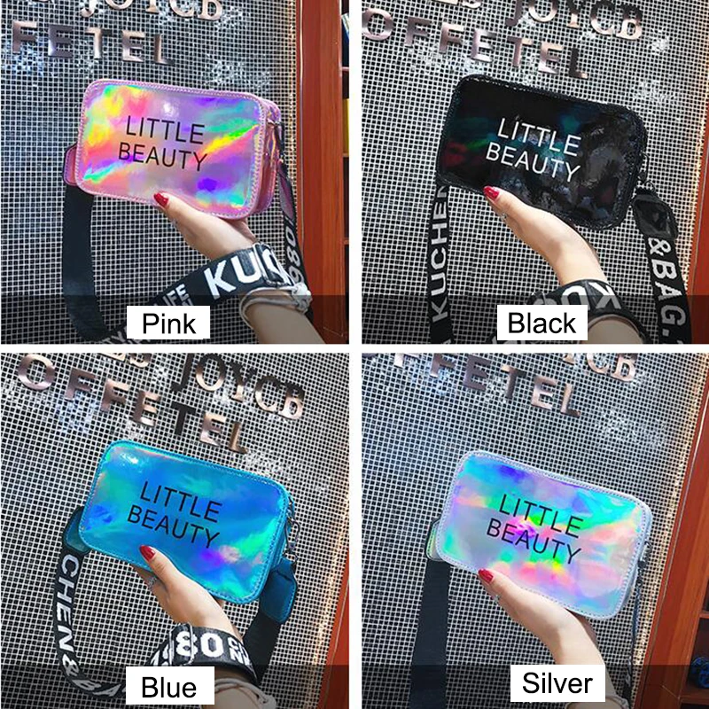 

Summer Fashion Personality Shoulder Bags Womens' Pouch Colorful Laser Bags For Women 2021 Female Crossbody Bags
