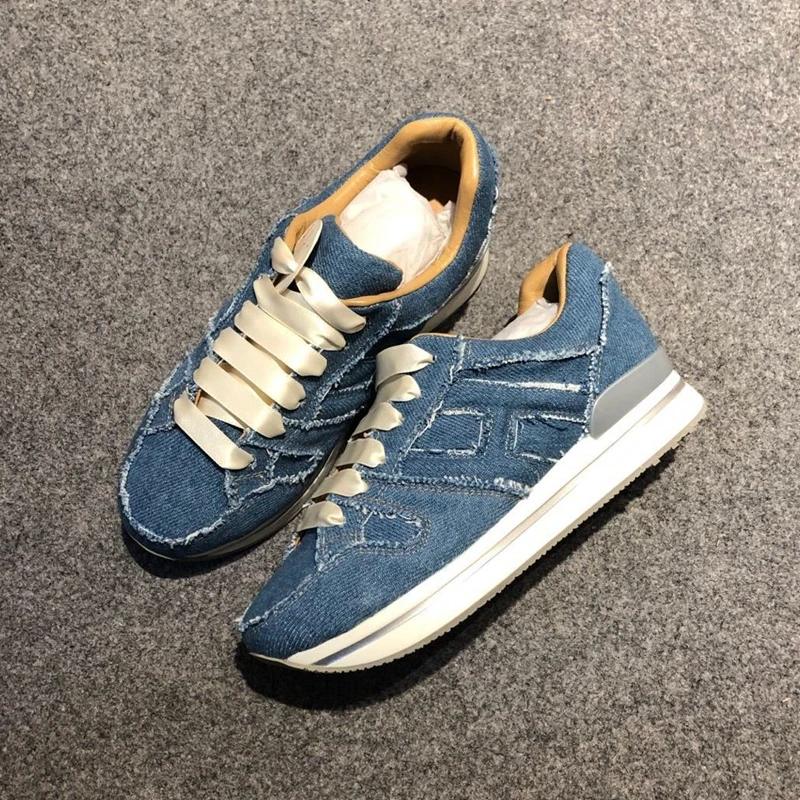 

2021 Spring Autumn New Rainbow Platform Platform White Leather Sports Leisure Women's Shoes Color Matching Old Designer Shoes