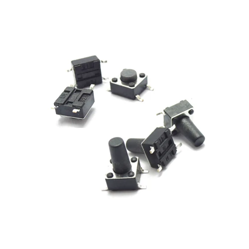 100 шт. SMD 6*6*10 5/11/11.5/12/12.5/13/13.5/14/14.5/15/15.5/16/16.5/17/17.5/18/18.5/19/19.5/20 мм черная